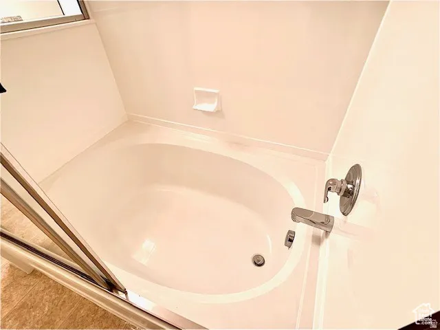 Bathroom view of a garden tub