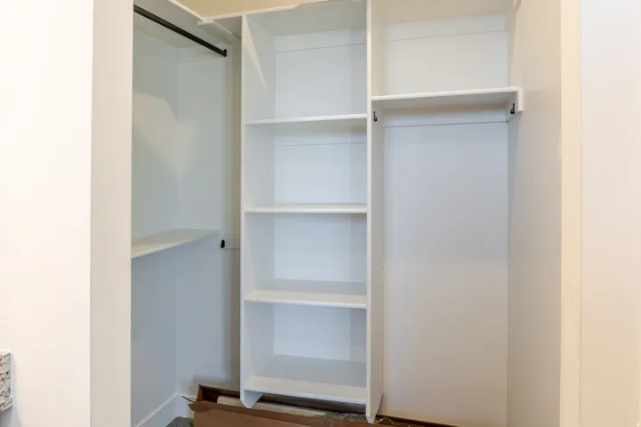 View of walk in closet