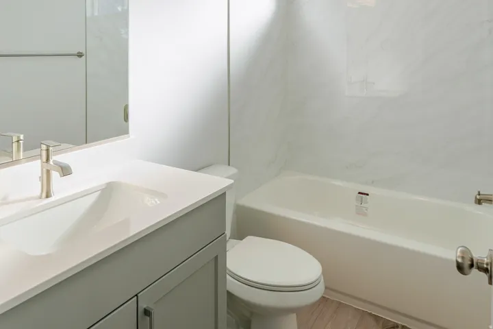 Full bath with vanity and  shower combination