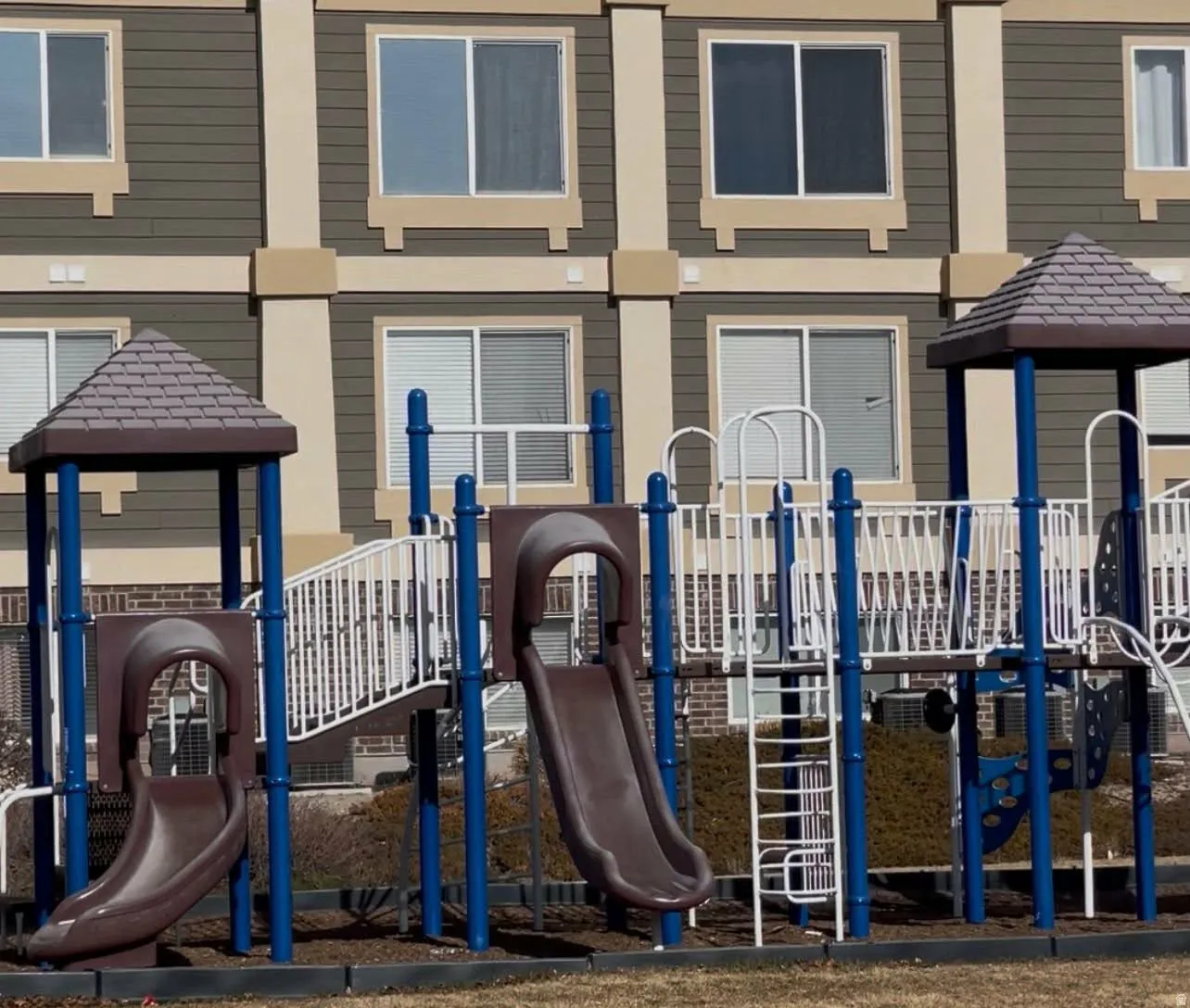 Communal playground featuring a gazebo