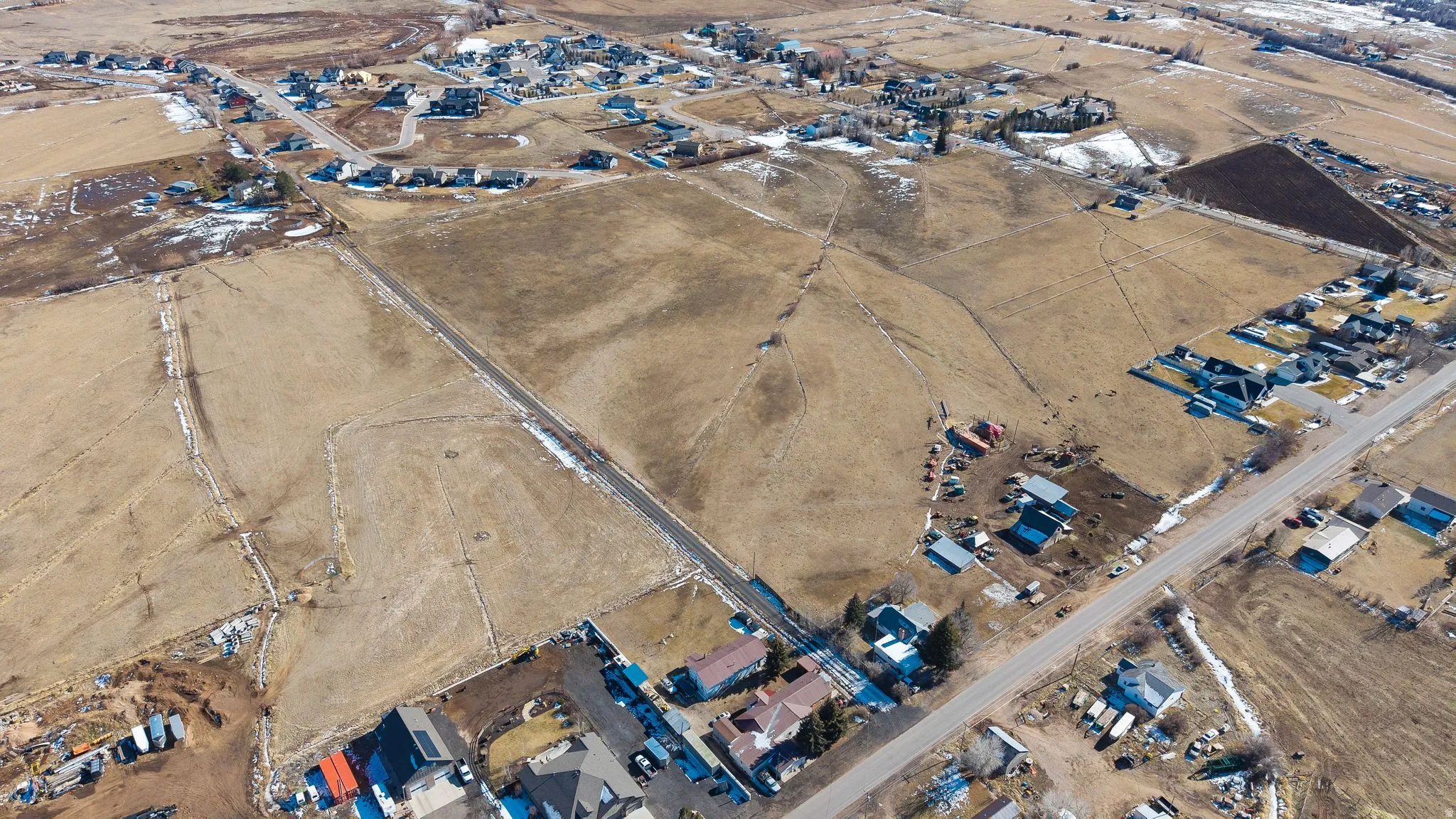 Aerial overview of property's location featuring rural landscape