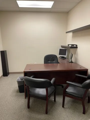 Office with a drop ceiling