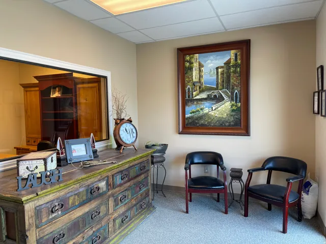 Office space featuring a paneled ceiling