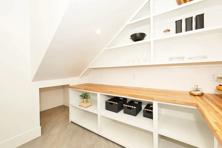 Bar area featuring wooden counters