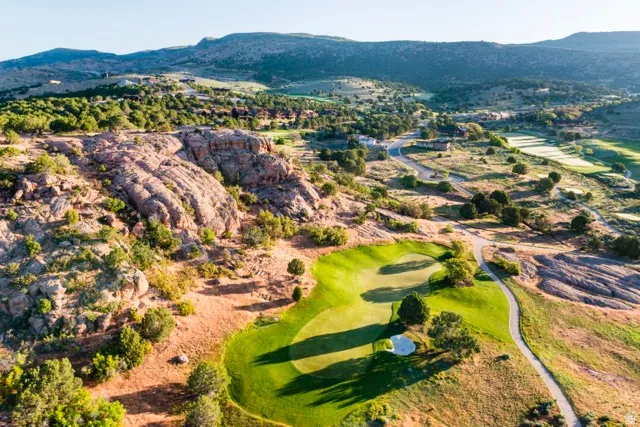 Aerial view of golf course