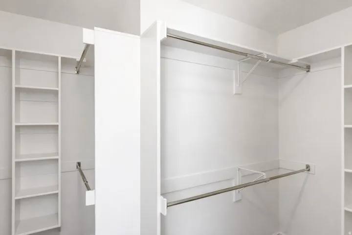 View of walk in closet