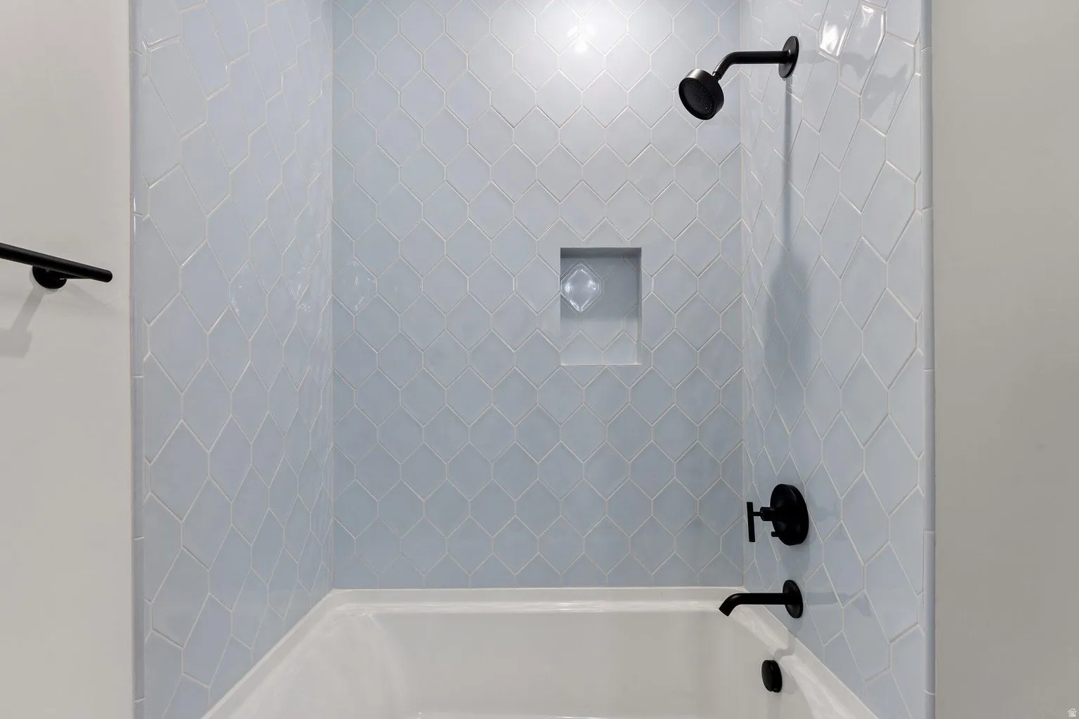 Bathroom with bathing tub / shower combination