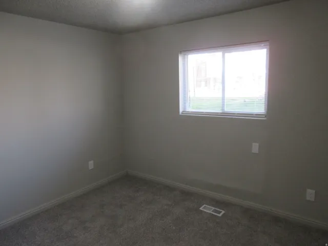 Unfurnished room with carpet floors and a textured ceiling
