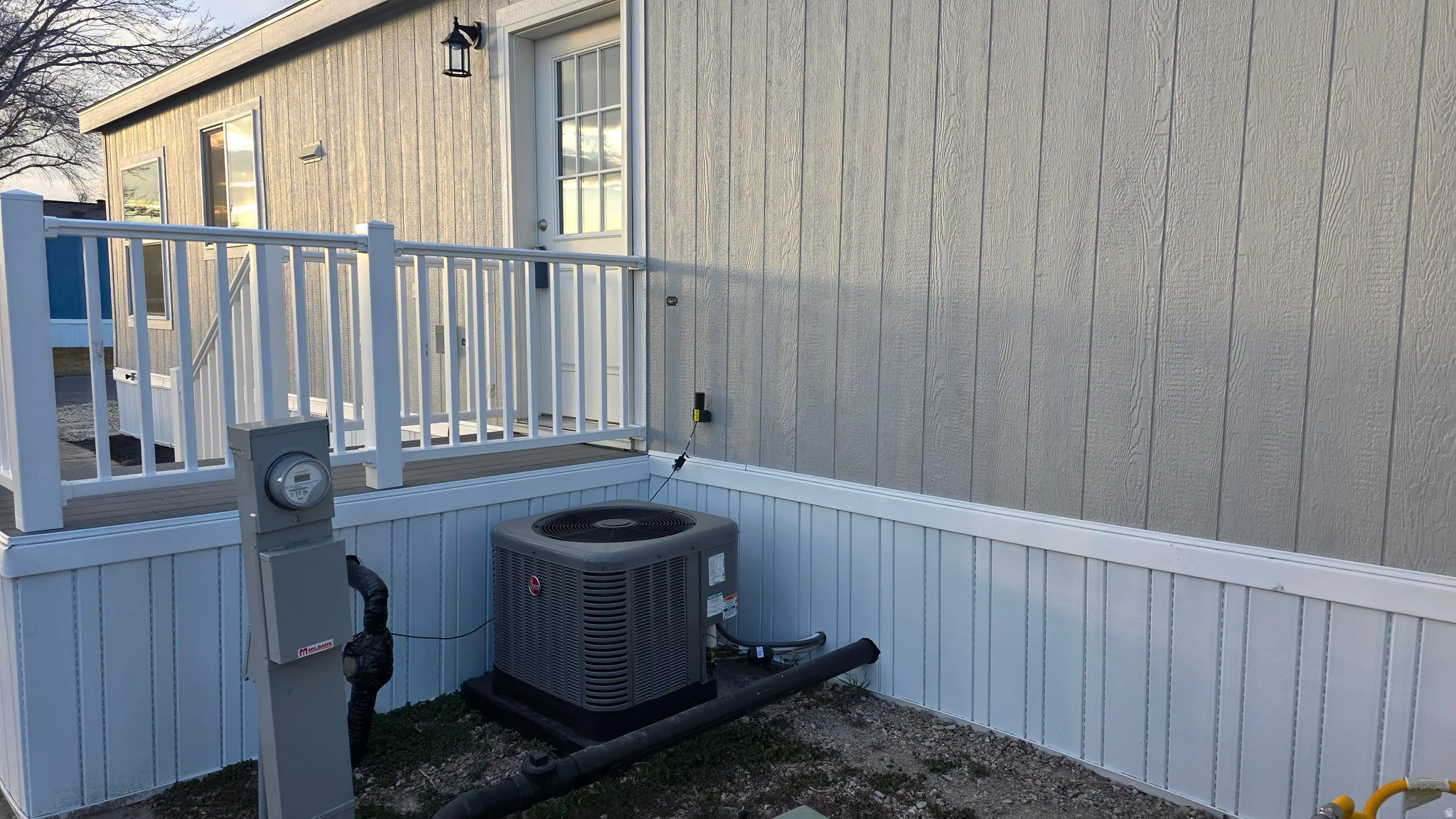 Exterior view of a central AC unit