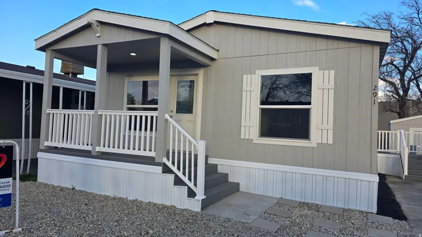 View of front of property with a porch