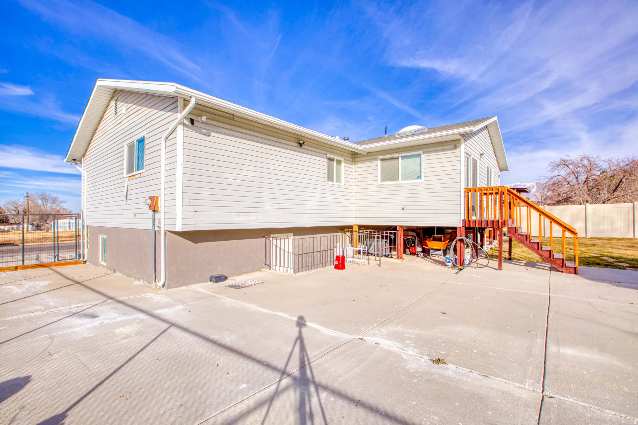 Rear view of property