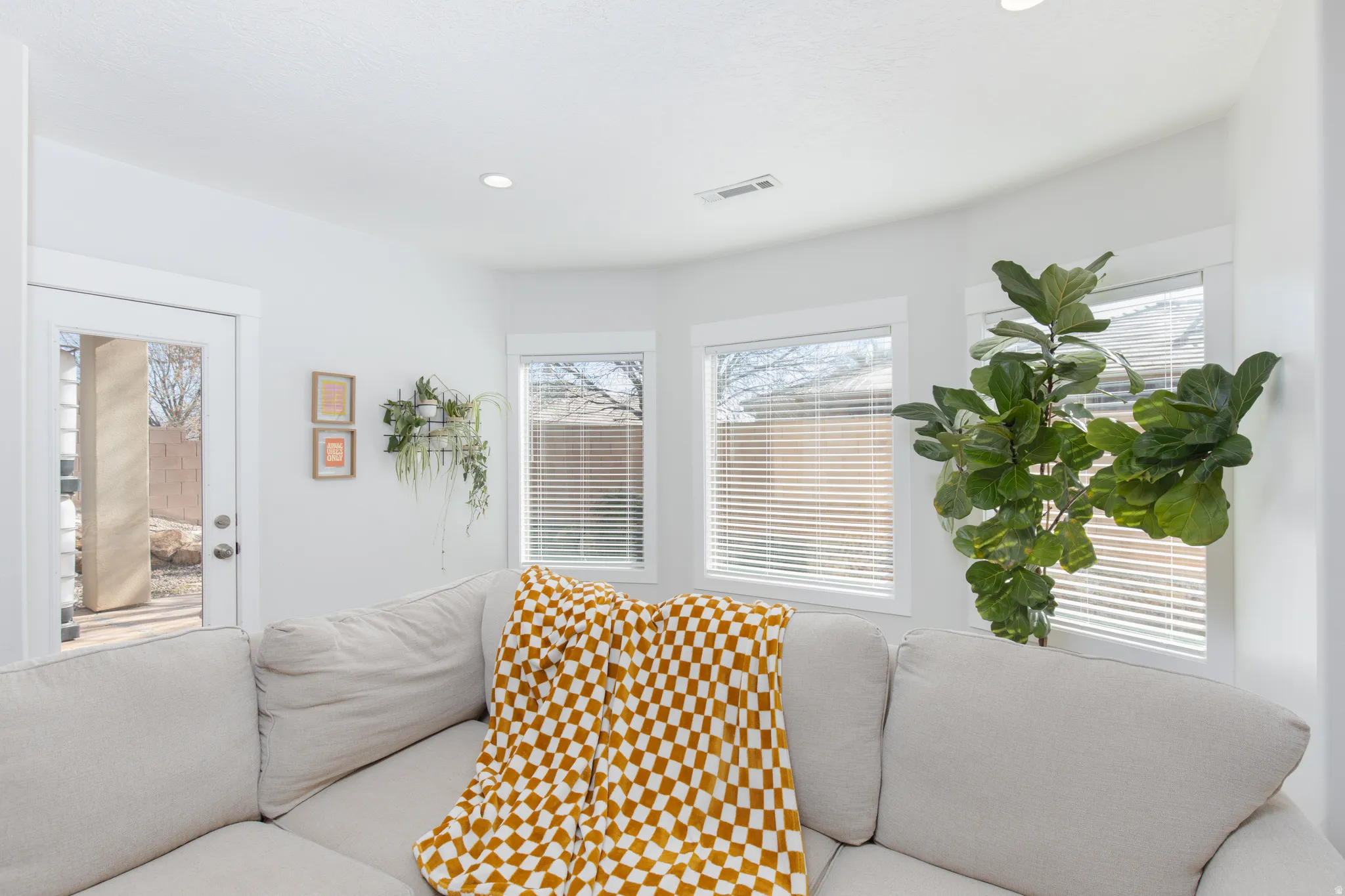 Living room featuring recessed lighting