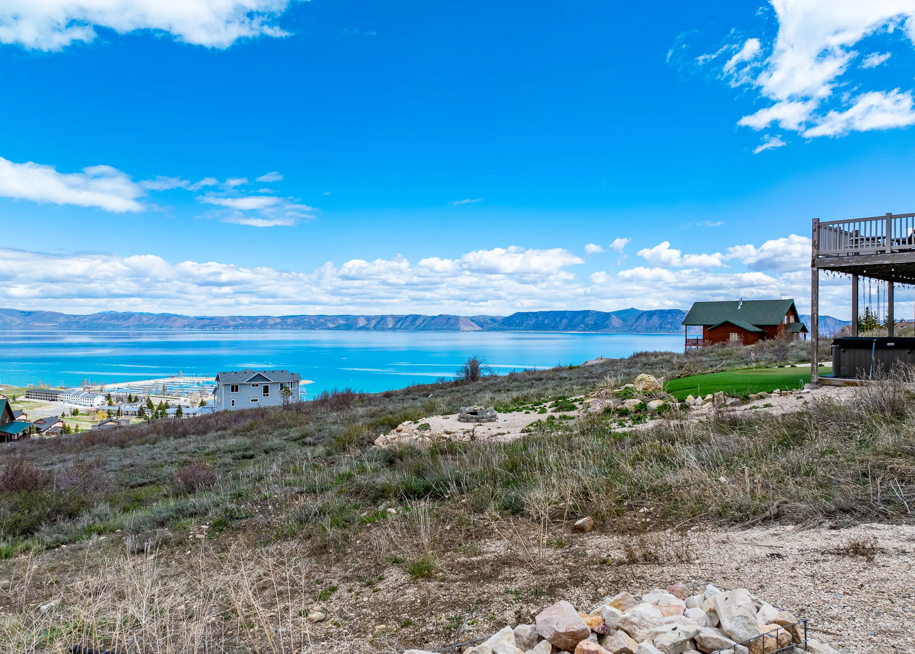 Water view featuring a mountainous background