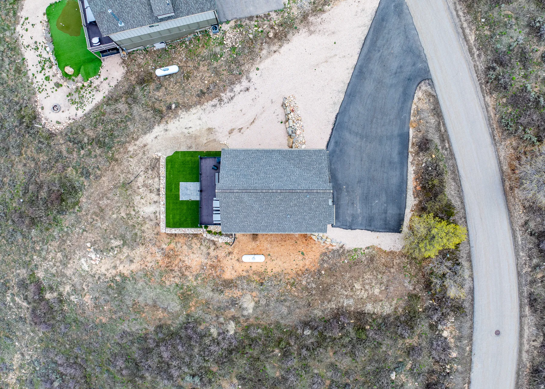 View from above of property