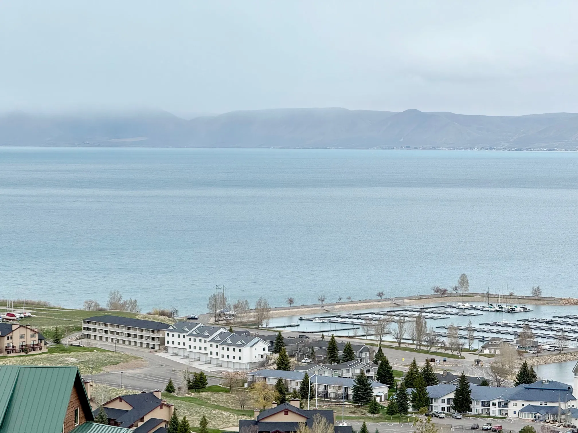 Water view with nearby suburban area