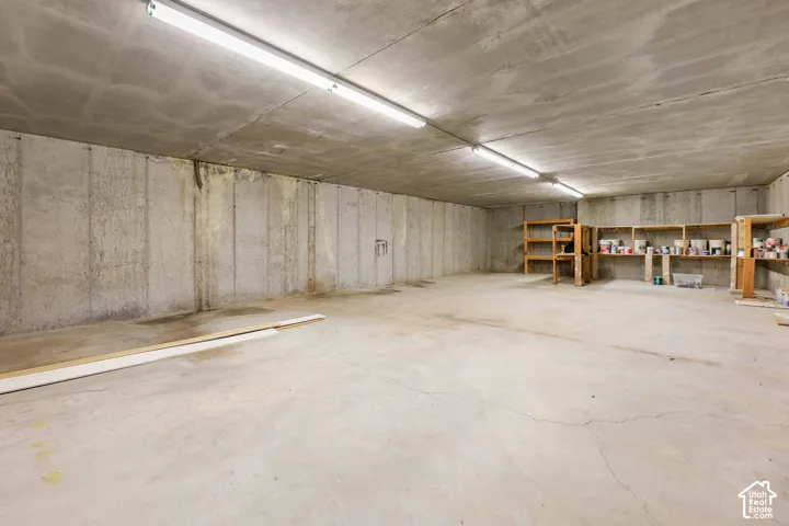 View of below grade area