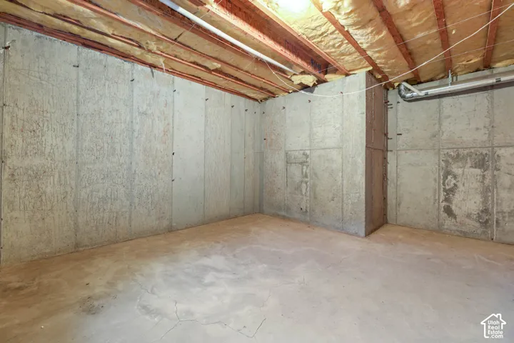 View of unfinished below grade area