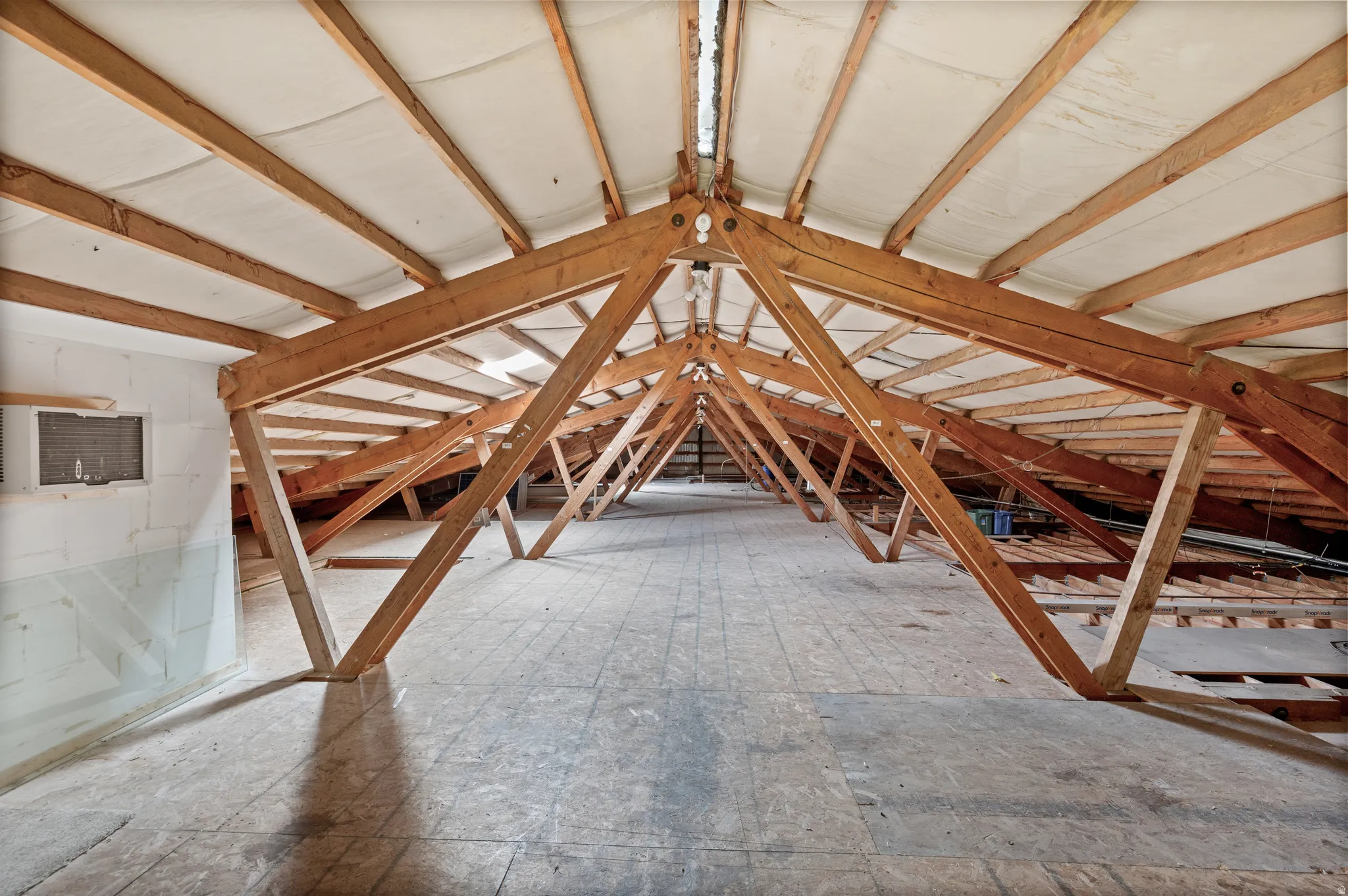 View of unfinished attic