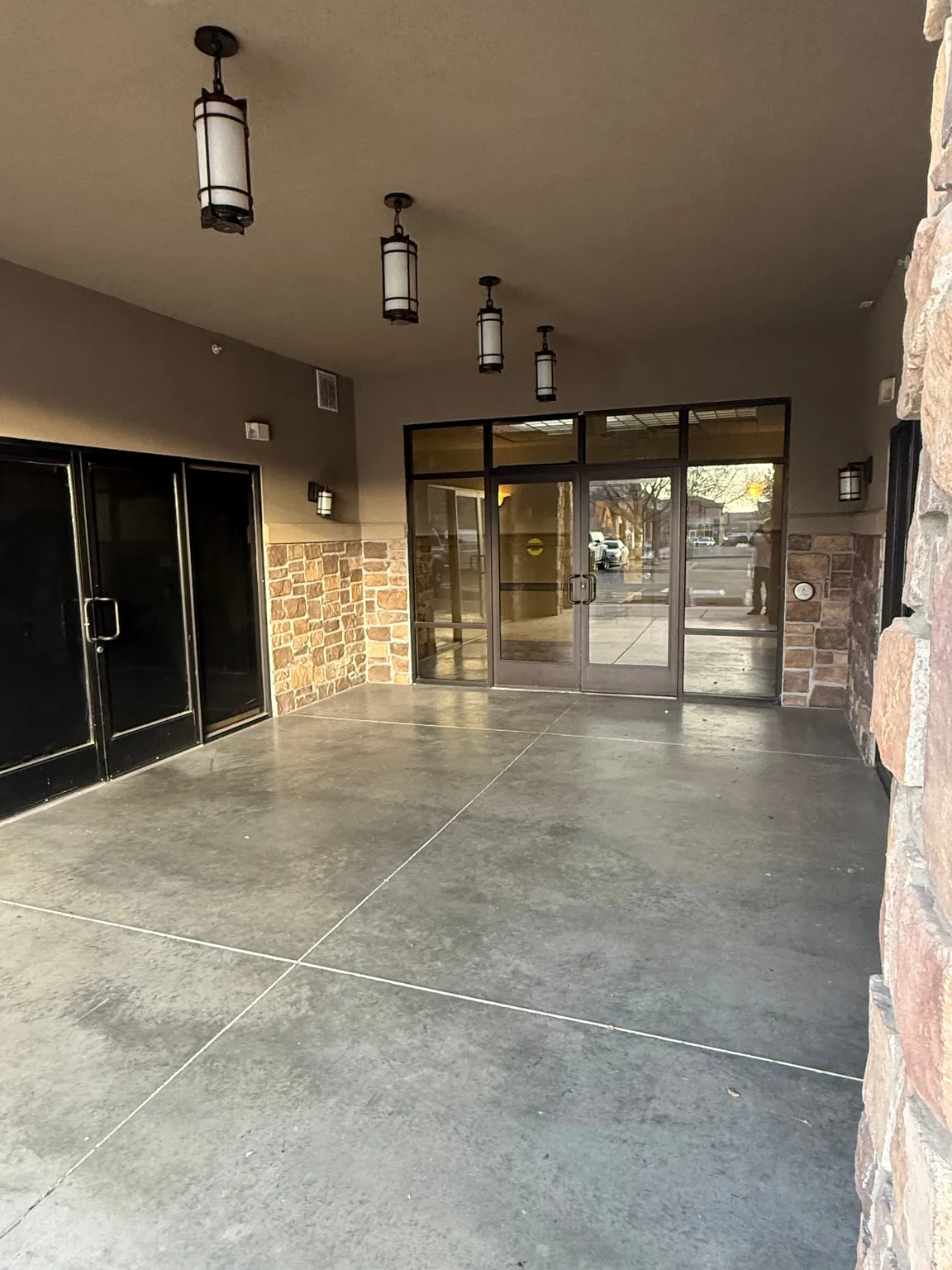 View of patio with french doors