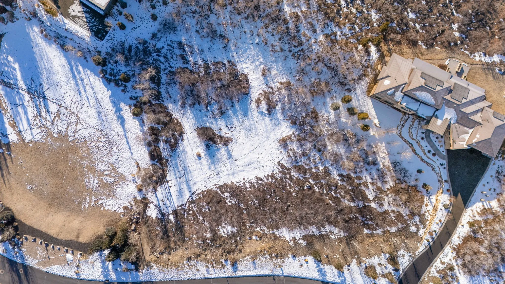 View of snowy aerial view