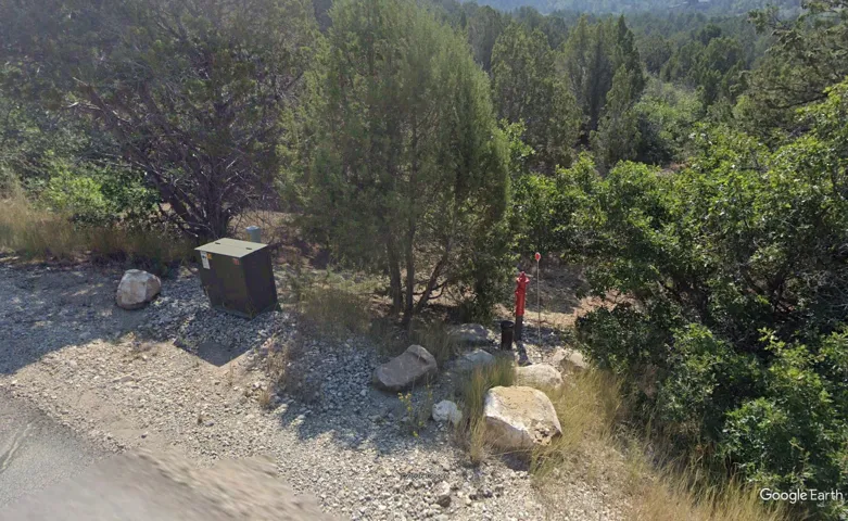 View of yard with a wooded view