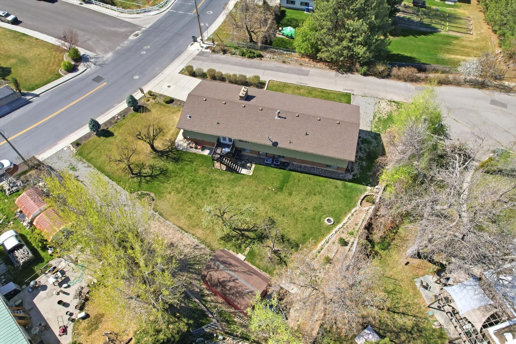 View from above of property