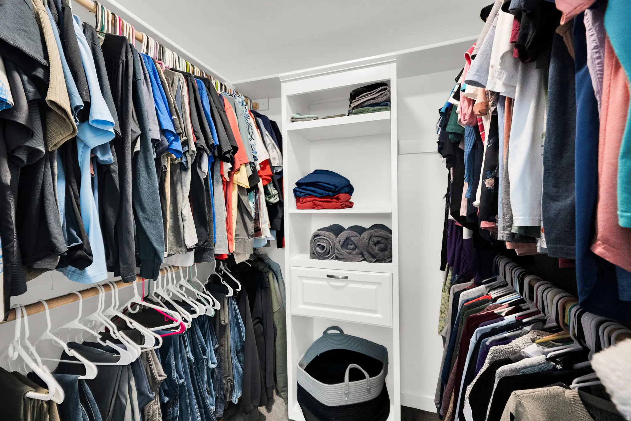 View of walk in closet