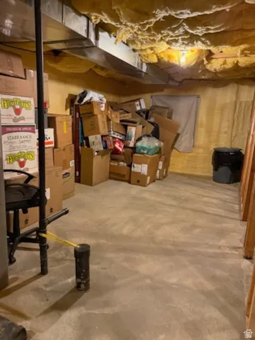 View of unfinished below grade area