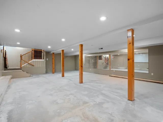Basement with stairway