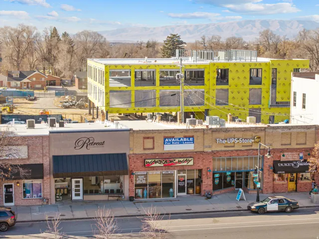 View of commercial location featuring a mountain view