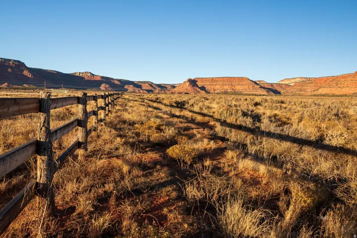 Mountain view with rural landscape