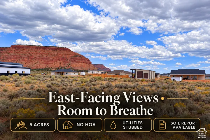 Expansive five-acre parcel featuring prominent red rock formations and natural desert topography