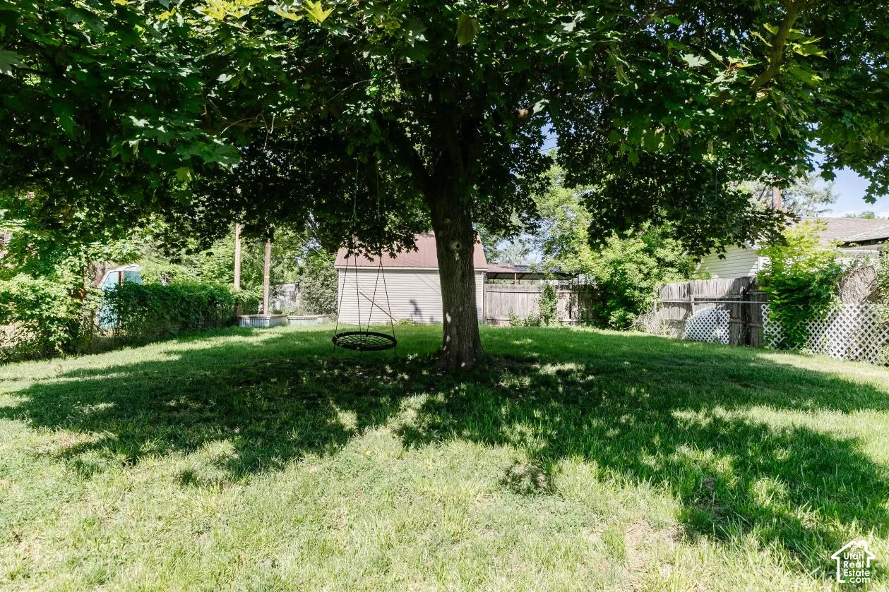 View of fenced yard