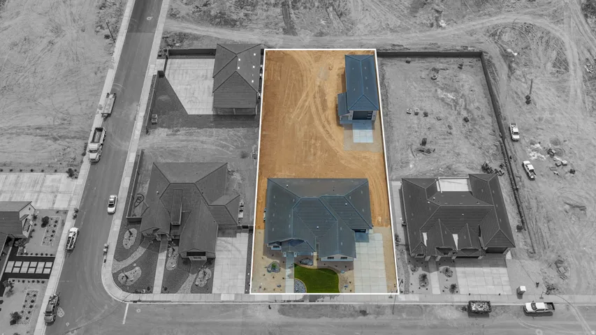 Aerial view of residential area