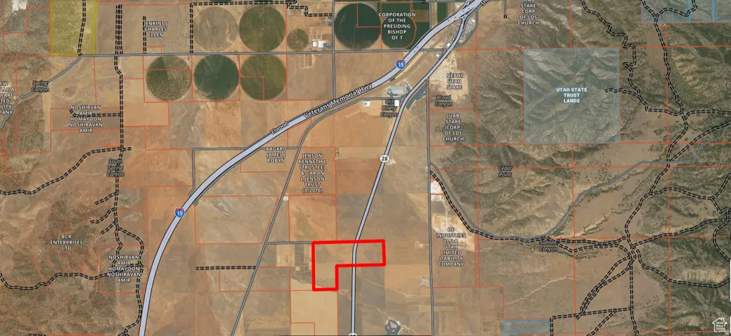 Aerial overview of property's location.