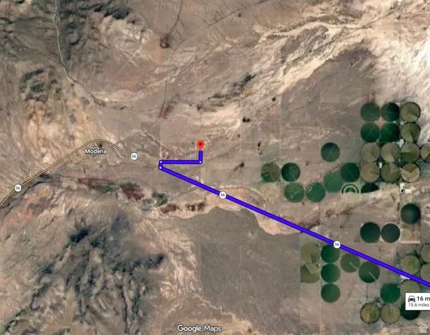 Aerial map of property and surrounding area