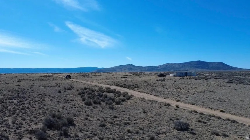 Mountain view featuring a desert landscape
