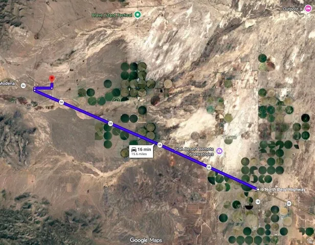 Aerial overview of property's location