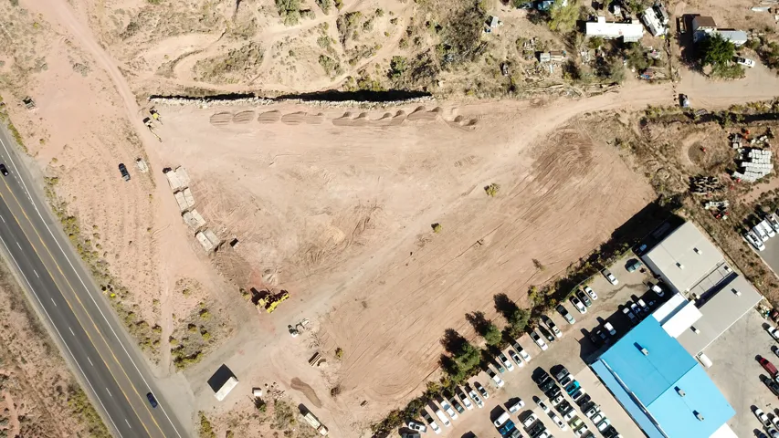 Bird's eye view of a desert landscape