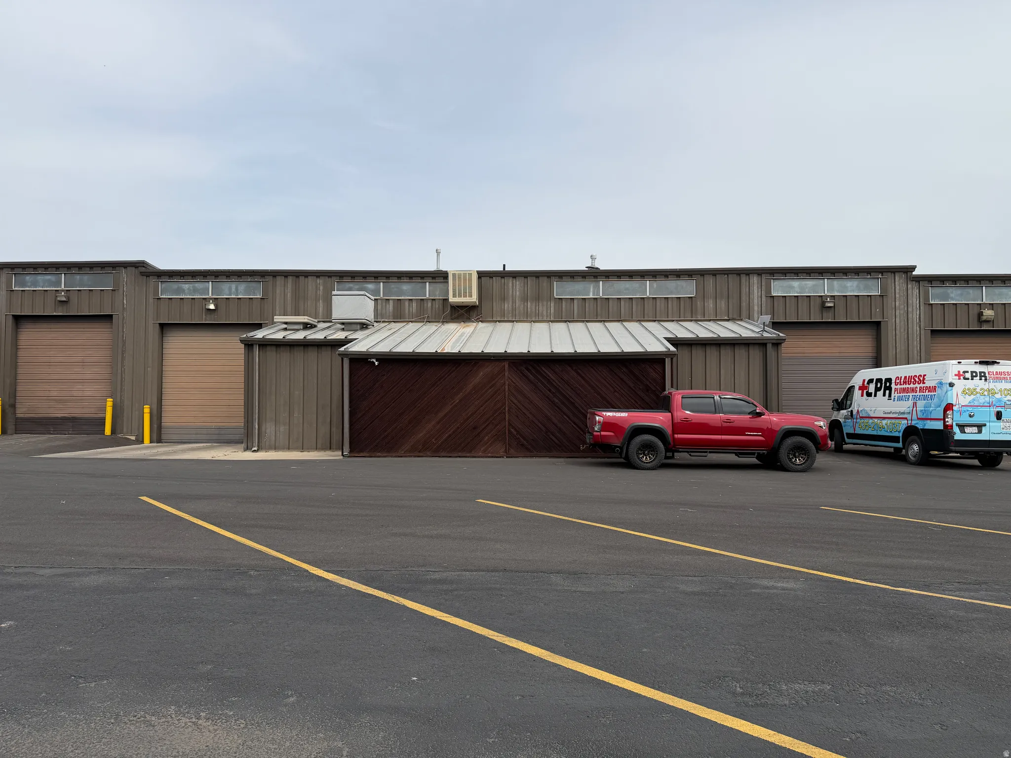 View of uncovered parking lot