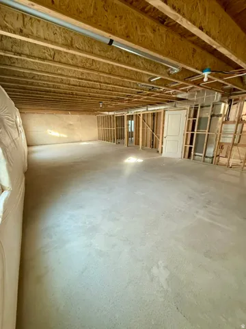 View of unfinished basement
