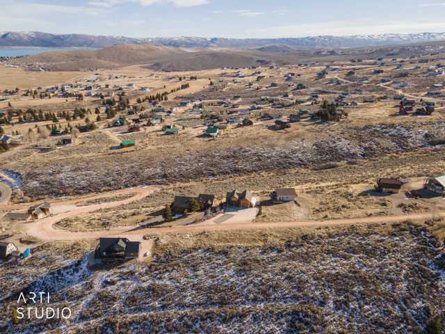 Aerial overview of property's location with rural landscape