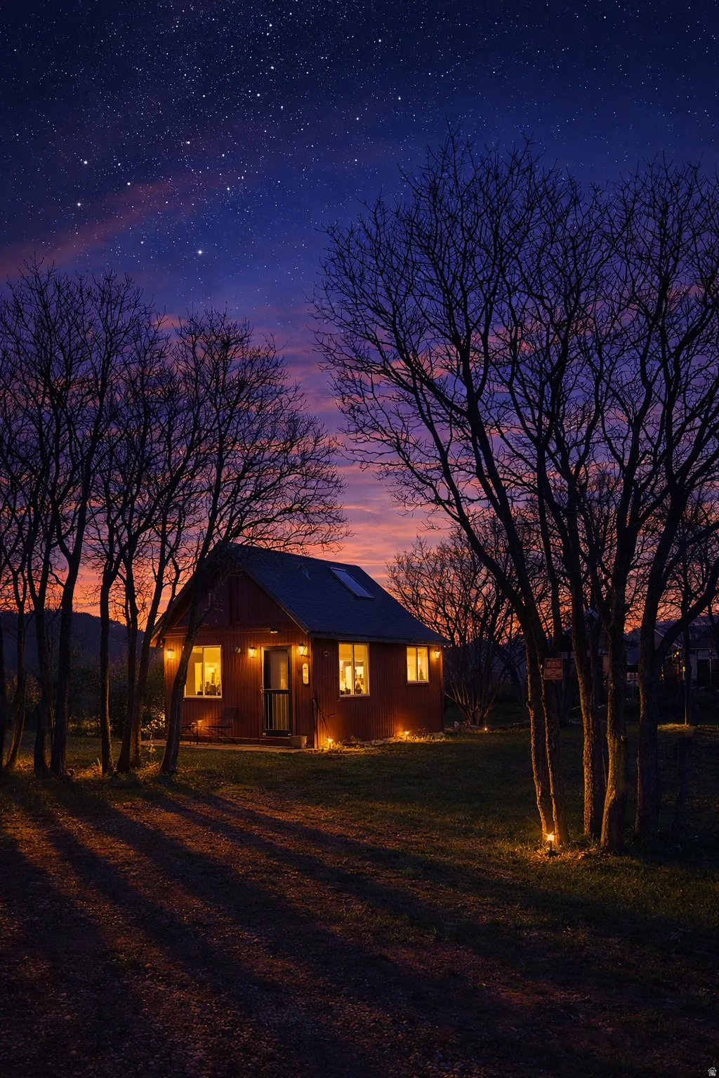 View of front of property featuring a front lawn