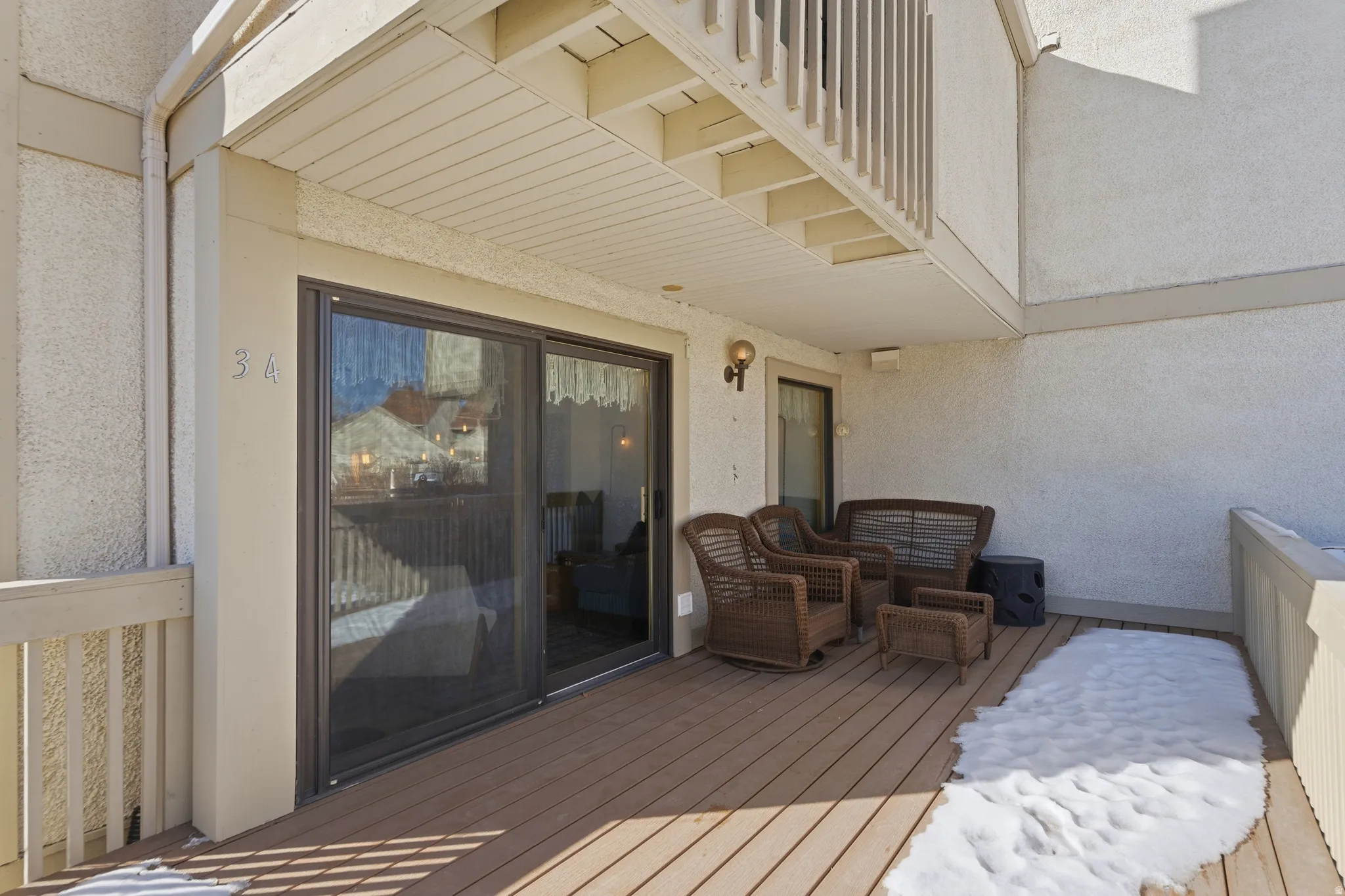 View of wooden deck