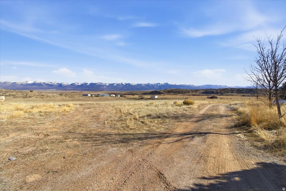 View of mountain background with rural landscape