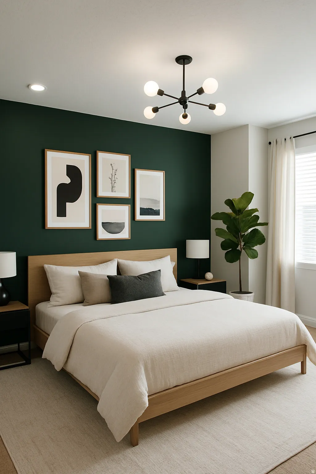 Primary bedroom generated with AI