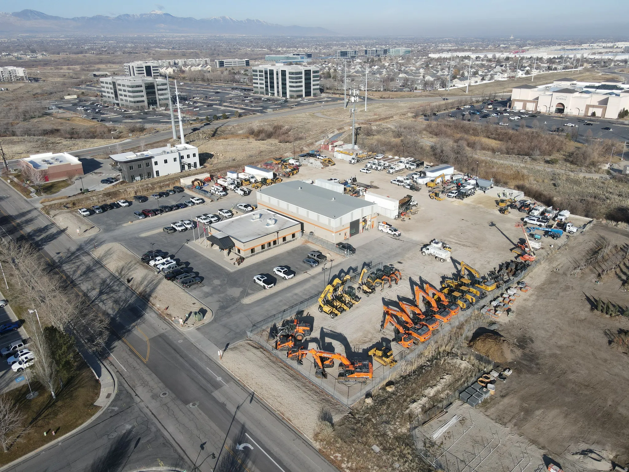 Aerial view of property's location