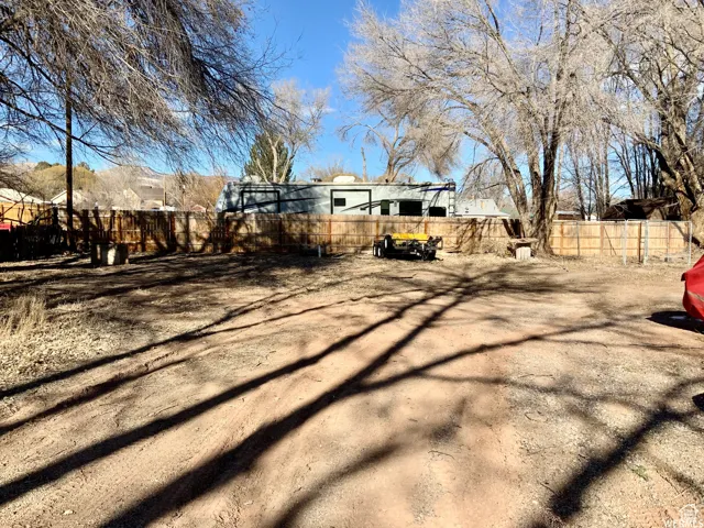 View of fenced yard