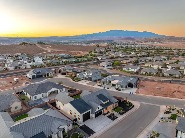 Expansive suburban development with varied residential architecture