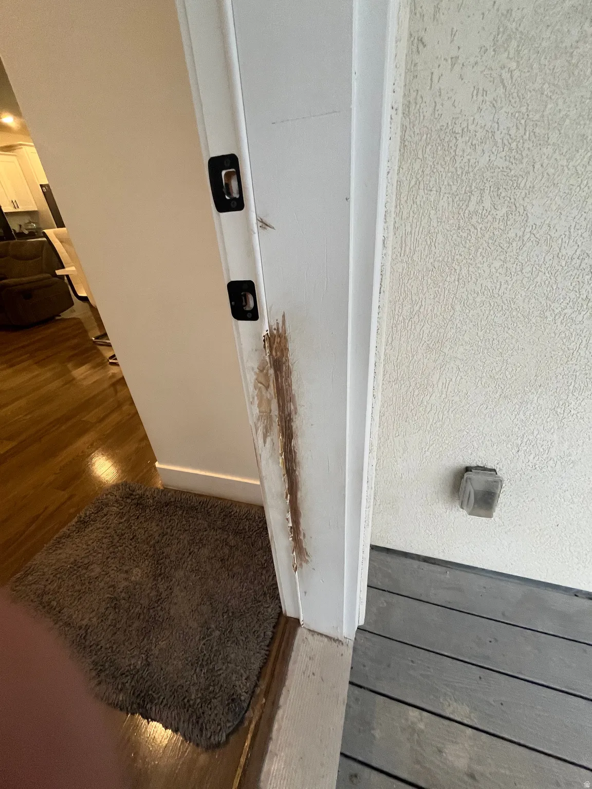 Back door to covered deck